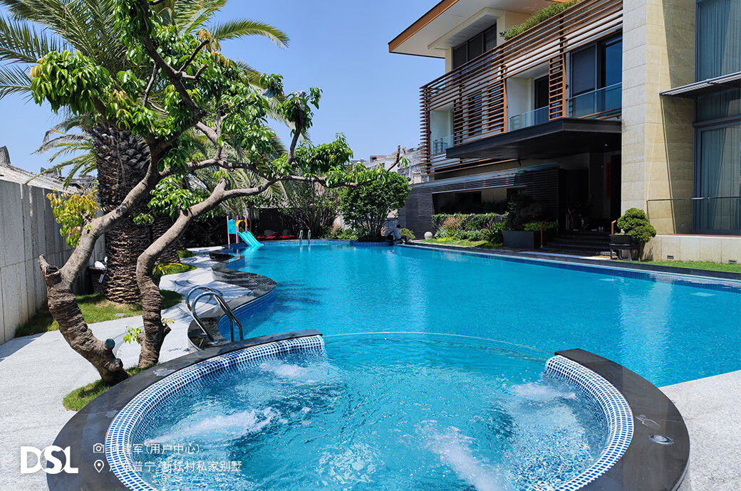 私家泳池，噴泉水景